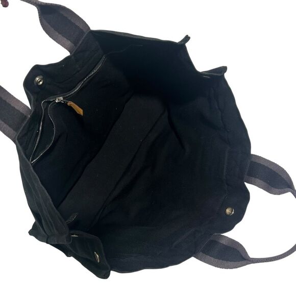 Hermes Authentic Black w Gray Detail Fourre Tout MM Canvas Tote Bag - Picture 4 of 9